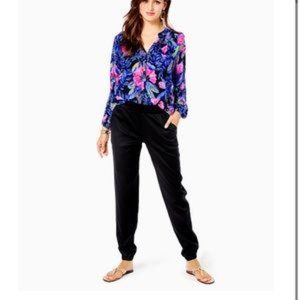 NWT- Lilly Pulitzer Rici Stretch Jogger Pant- Noir, Medium